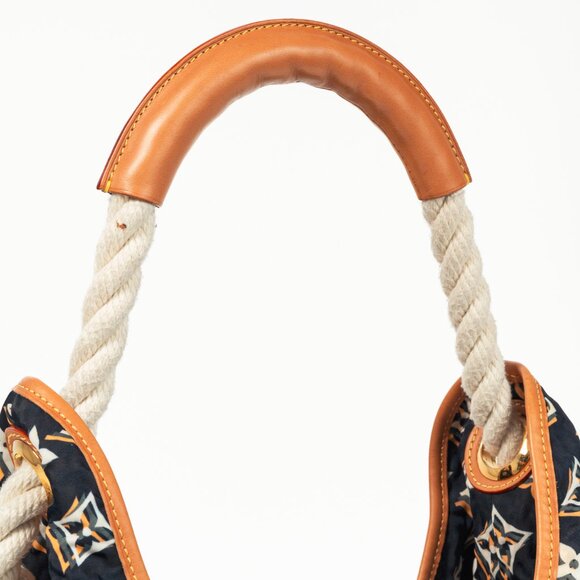 Louis Vuitton Bulles MM Navy Monogram Rope-Tassel Hobo Bag - Picture 6 of 14
